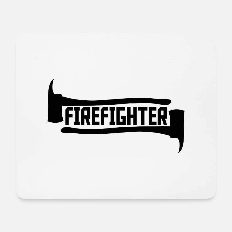 Firefighter Axt Logo - Mousepad (Querformat) - Weiß