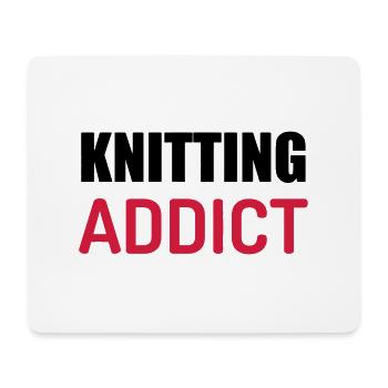 Knitting - Knit - Knitter - Stricken - Tricot - Mouse Pad (horizontal) - white - Front