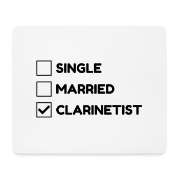 Klarinette Klarinettist Musik Musiker Musikerin - Mousepad (Querformat) - Weiß - Vorne