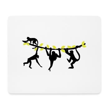climbing monkeys - monkey - Mouse Pad (horizontal) - white - Front