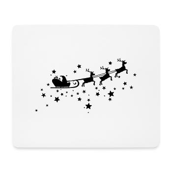 Christkind mit Schlitten am Sternenhimmel - Mousepad (Querformat) - Weiß - Vorne