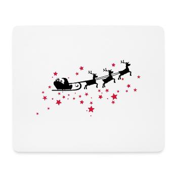 Christkind mit Schlitten am Sternenhimmel - Mousepad (Querformat) - Weiß - Vorne