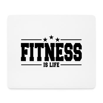 fitness is life 1 - Tapis de souris (format paysage) - blanc - Devant