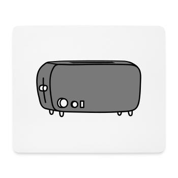 toaster brot toasten - Mousepad (Querformat) - Weiß - Vorne