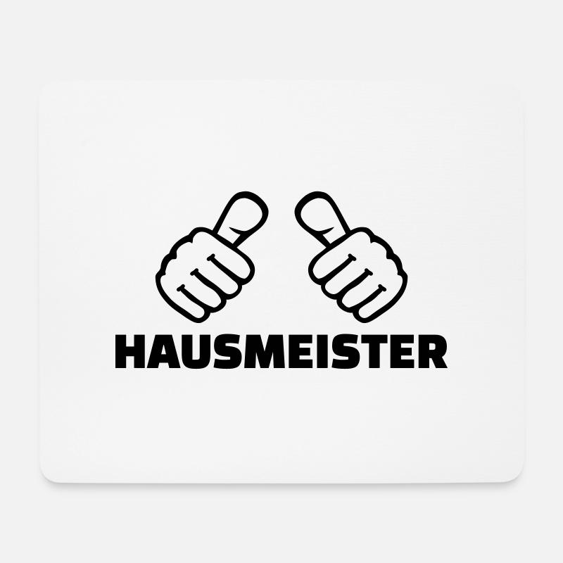 Hausmeister - Mousepad (Querformat) - Weiß