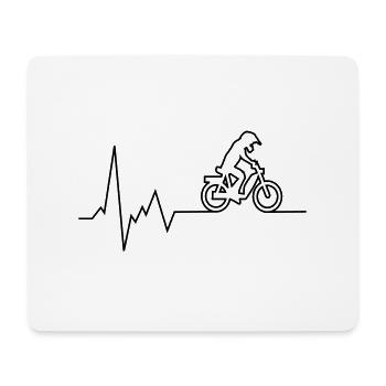 herzschlag mofa - Mousepad (Querformat) - Weiß - Vorne