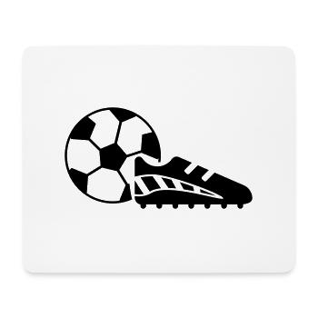 fussballschuh fussball ball - Mousepad (Querformat) - Weiß - Vorne