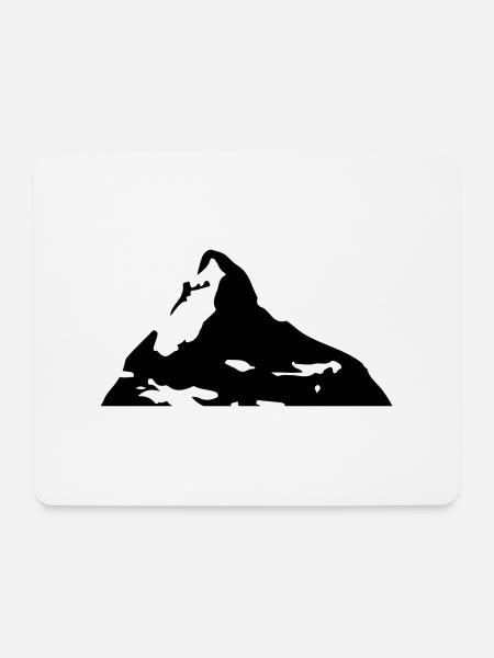 matterhorn berg - Mousepad (Querformat) - Weiß