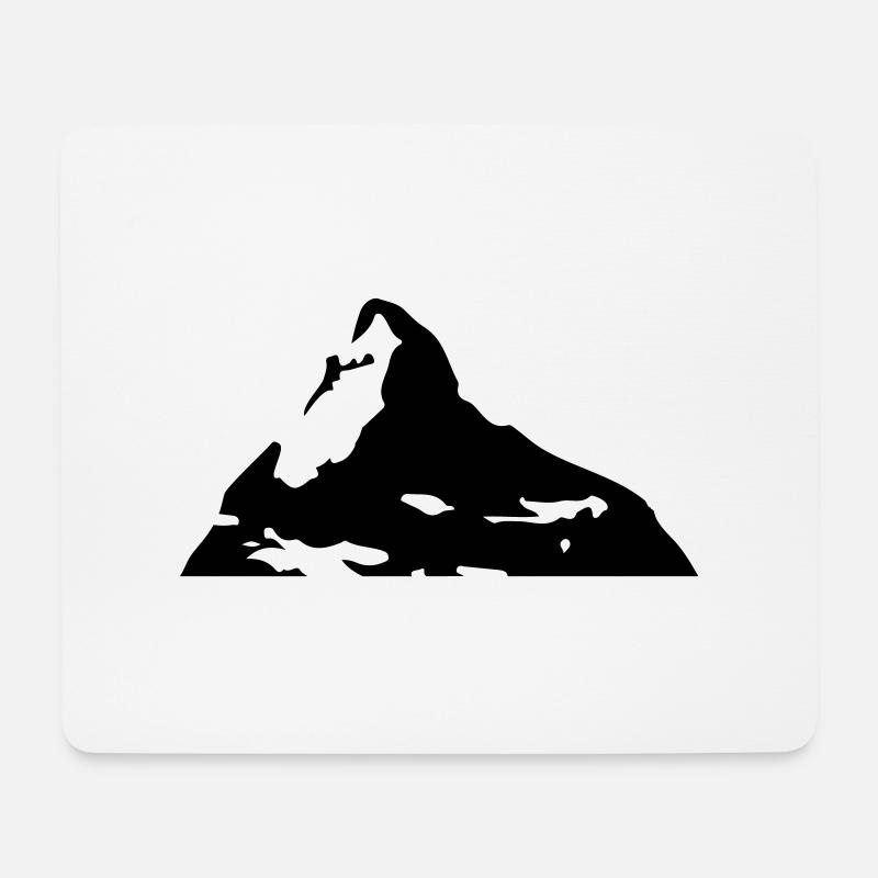 matterhorn berg - Mousepad (Querformat) - Weiß