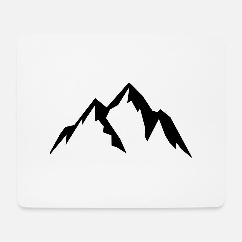 mountains - Mousepad (Querformat) - Weiß