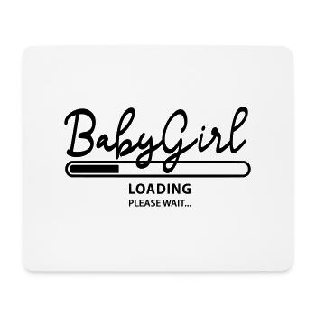 Chargement de bébé fille - Tapis de souris (format paysage) - blanc - Devant