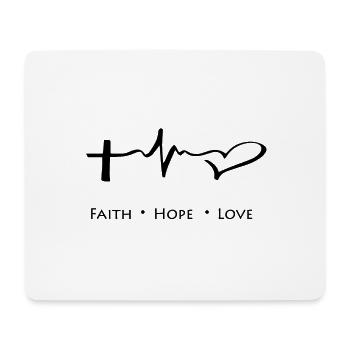 Faith Hope Love - Mouse Pad (horizontal) - white - Front