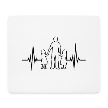 Heartbeat 2 daughters - Mouse Pad (horizontal) - white - Front
