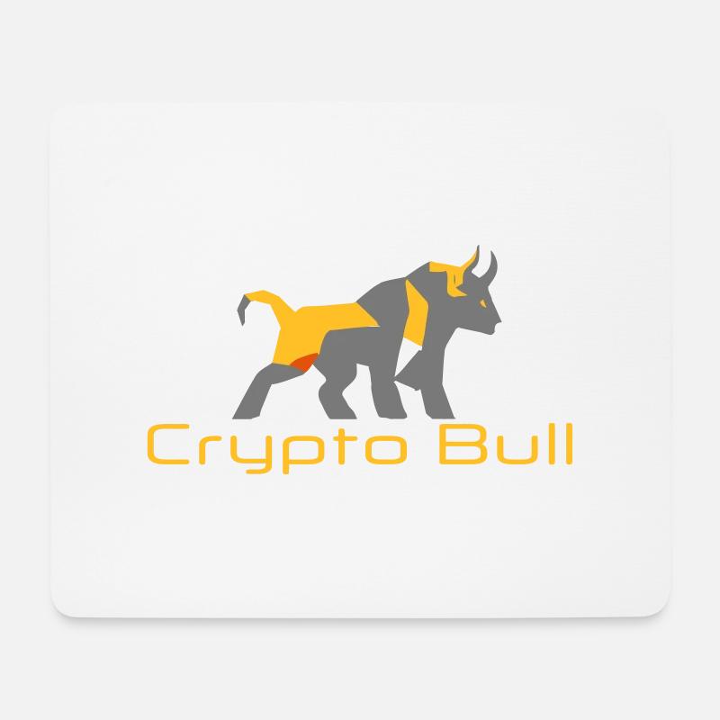 Crypto Bull Run Logo 1 - Mousepad (Querformat) - Weiß