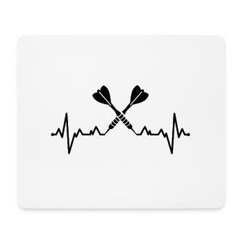 Fléchettes ECG Battement cardiaque Fléchettes Fléchettes Fléchettes - Tapis de souris (format paysage) - blanc - Devant