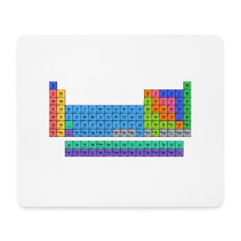 Farbiges Periodensystem - Mousepad (Querformat) - Weiß - Vorne