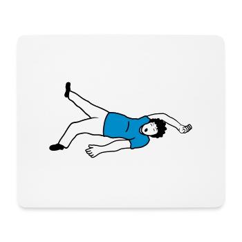 Ohnmächtiger Mann Design - Mousepad (Querformat) - Weiß - Vorne