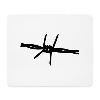 Stacheldraht - Mousepad (Querformat) - Weiß - Vorne