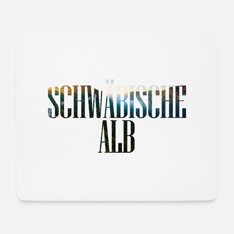 Schwäbische Alb Deutschland Europa Berg Landschaft - Mousepad (Querformat) - Weiß
