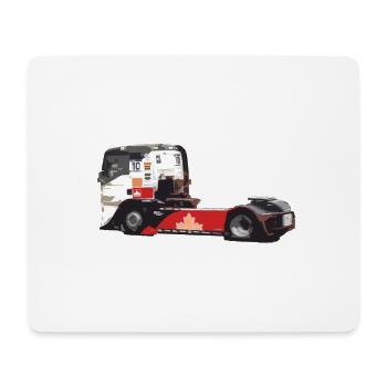 camion de course - Tapis de souris (format paysage) - blanc - Devant