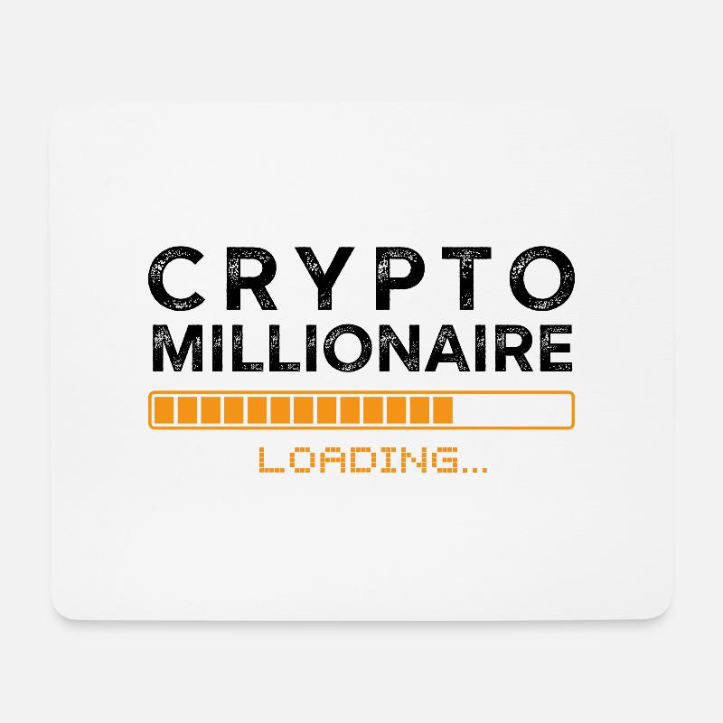 Bitcoin Crypto Millionär Laden - Mousepad (Querformat) - Weiß