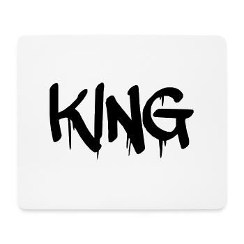king - Mousepad (Querformat) - Weiß - Vorne