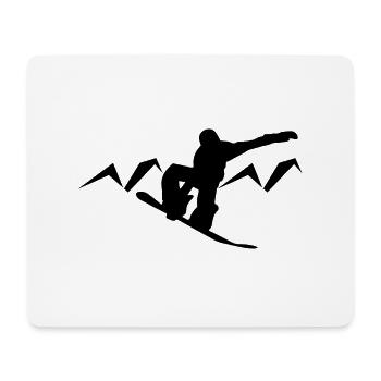Snowboard Snowboarder - Mousepad (Querformat) - Weiß - Vorne