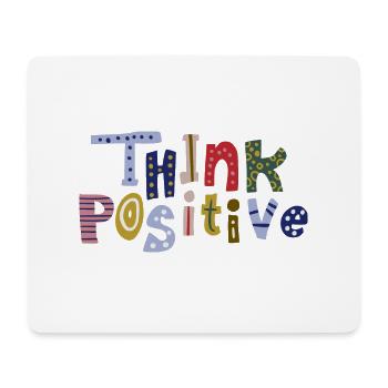 Positiv denken - Mousepad (Querformat) - Weiß - Vorne