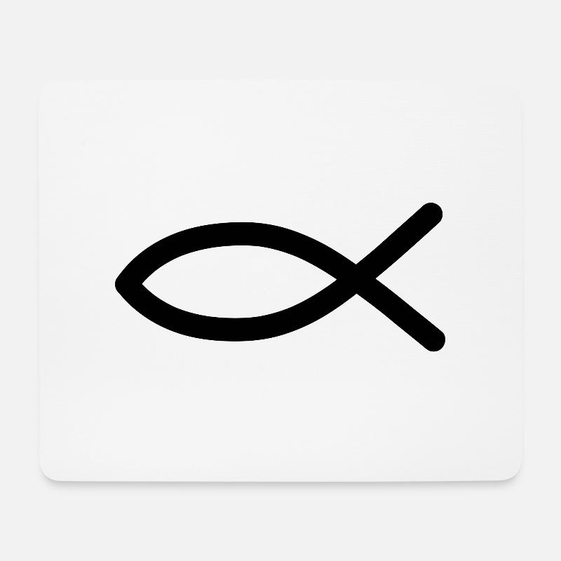 Ichthus - Mousepad (Querformat) - Weiß