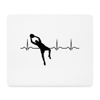 Football Goalkeeper Heartbeat Footballer Matchs de football - Tapis de souris (format paysage) - blanc - Devant