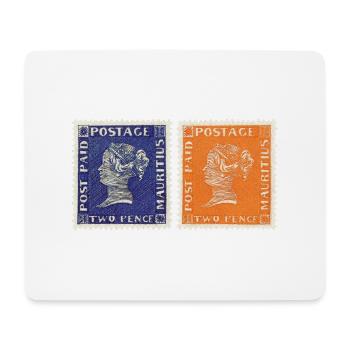 Rouge et Bleu Maurice - Tapis de souris (format paysage) - blanc - Devant