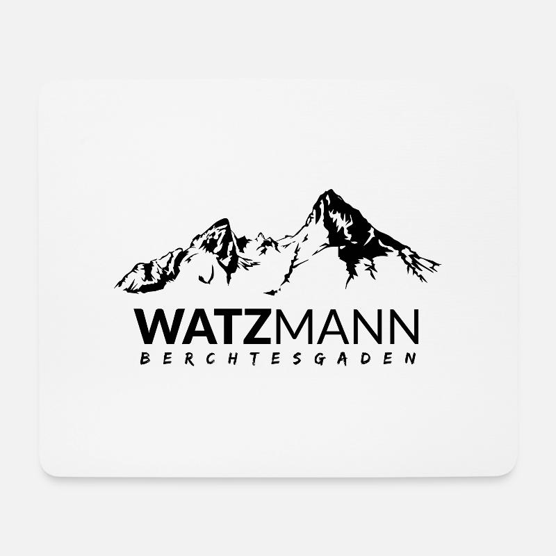 Berg Watzmann Berchtesgaden Bayern Damen Herren - Mousepad (Querformat) - Weiß