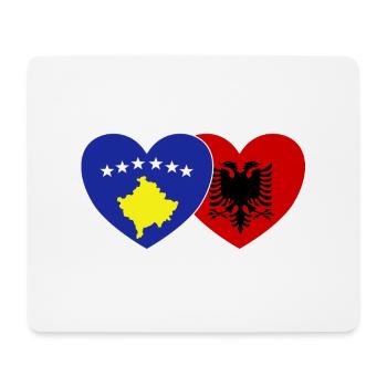 Kosovo Albania Flag Heart - Mouse Pad (horizontal) - white - Front