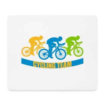 Cycling Team Fahrrad - Mousepad (Querformat) - Weiß - Vorne