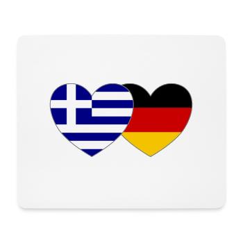Grèce Allemagne Drapeau Cœur - Tapis de souris (format paysage) - blanc - Devant
