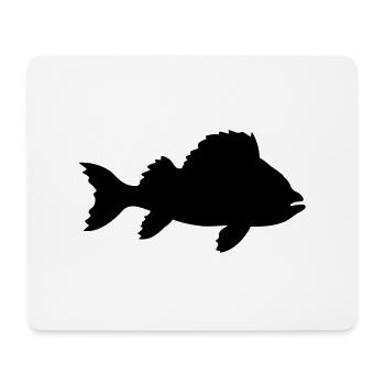 Silhouette Sea Fish - Mouse Pad (horizontal) - white - Front