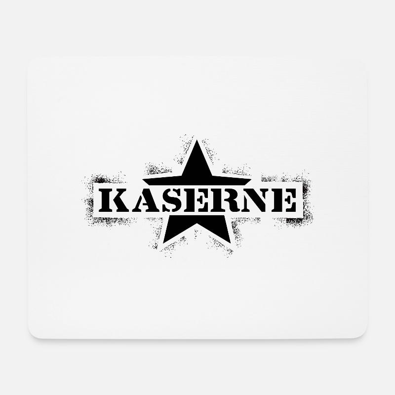 Kasernen Stern Logo - Mousepad (Querformat) - Weiß