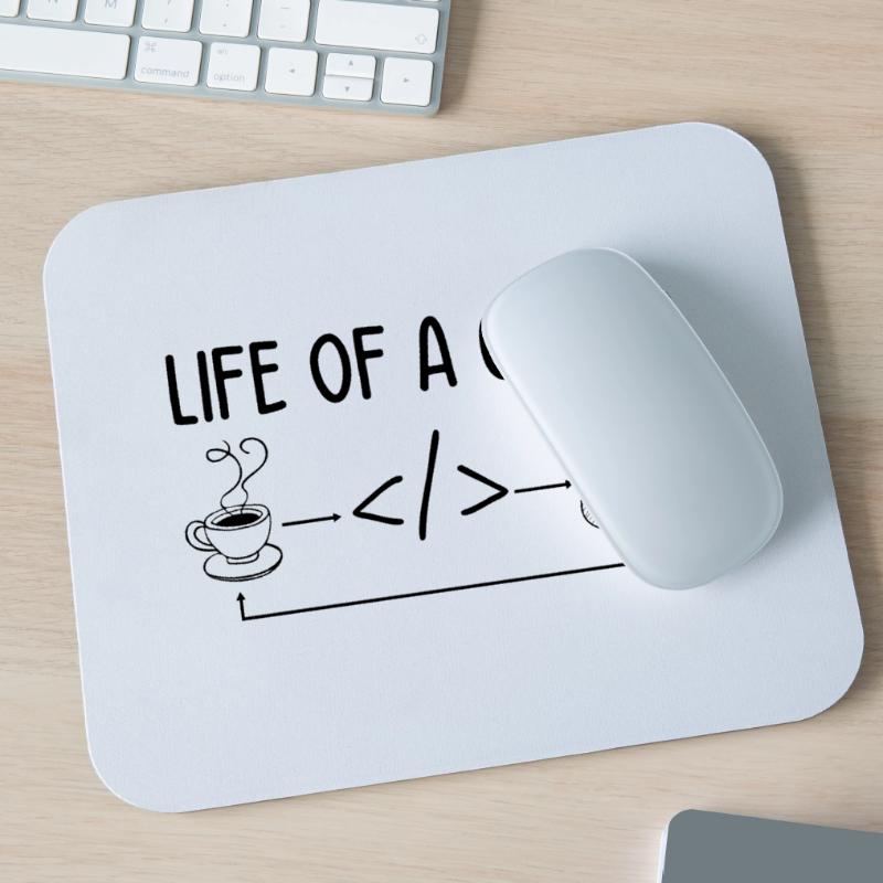 Life Of A Coder Software Developer Programmer Nerd Mousepad (Querformat)
