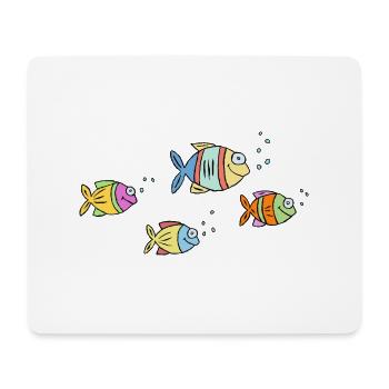 Poisson Cichlide Eau Mer Graffiti Dessin - Tapis de souris (format paysage) - blanc - Devant