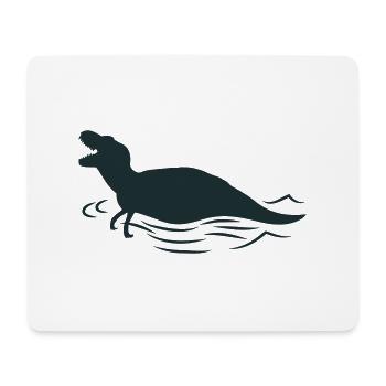t-rex Tyrannosaure dans l’eau - Tapis de souris (format paysage) - blanc - Devant