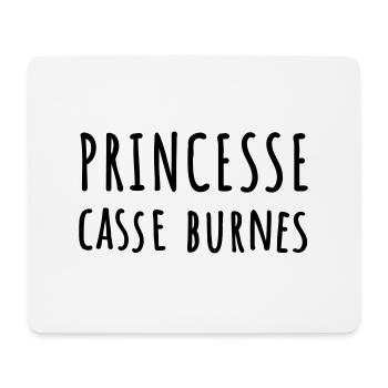 Princesse casse burnes humour femme - Tapis de souris (format paysage) - blanc - Devant