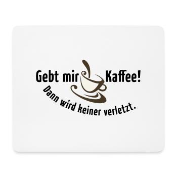 Kaffee Koffein Frühstück früher Vogel Morgen Latte - Mousepad (Querformat) - Weiß - Vorne