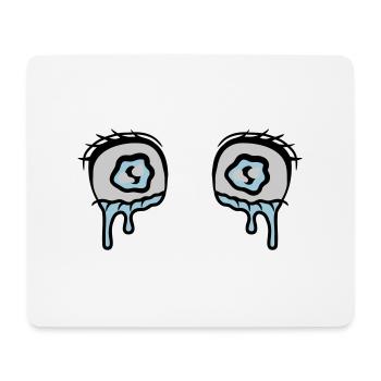 Comic Eyes Tears Sad - Mouse Pad (horizontal) - white - Front