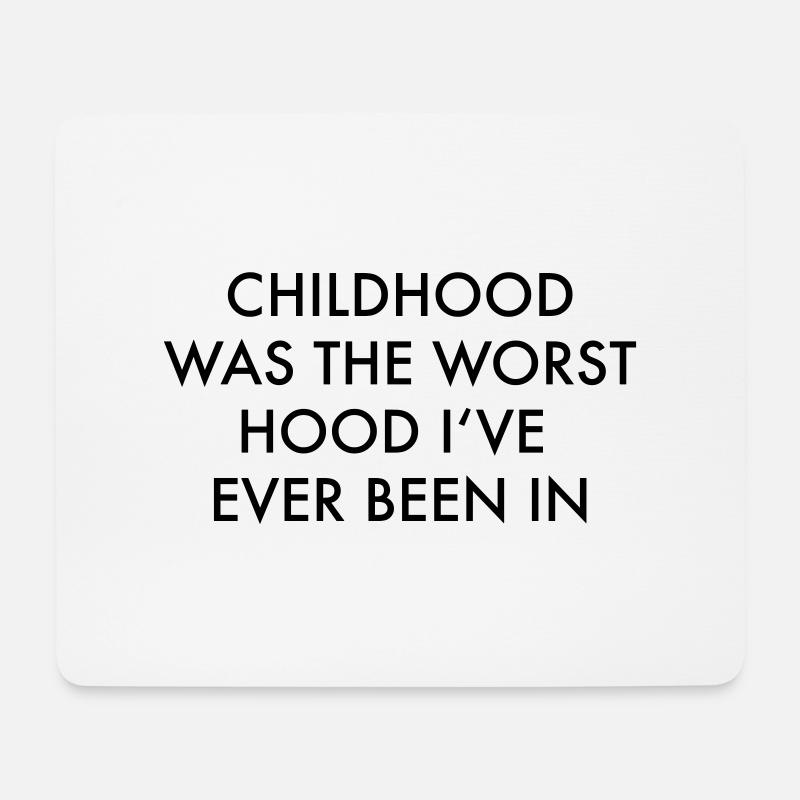 schlechte Kindheit - Mousepad (Querformat) - Weiß