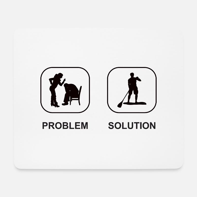 Stehpaddeln Stand Up Paddling Surfen Stehpaddler - Mousepad (Querformat) - Weiß
