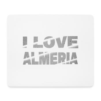 Almeria Espagne City Font Skyline J’aime - Tapis de souris (format paysage) - blanc - Devant