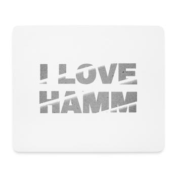 Hamm Deutschland Stadt Schrift Skyline I Love - Mousepad (Querformat) - Weiß - Vorne