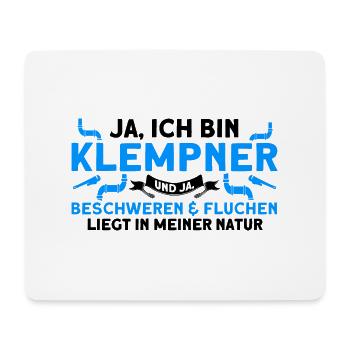 Sanitär Klempner Anlagenmechaniker Geschenk - Mousepad (Querformat) - Weiß - Vorne