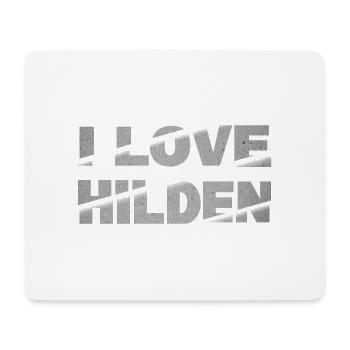 Hilden Deutschland Stadt Schrift Skyline I Love - Mousepad (Querformat) - Weiß - Vorne