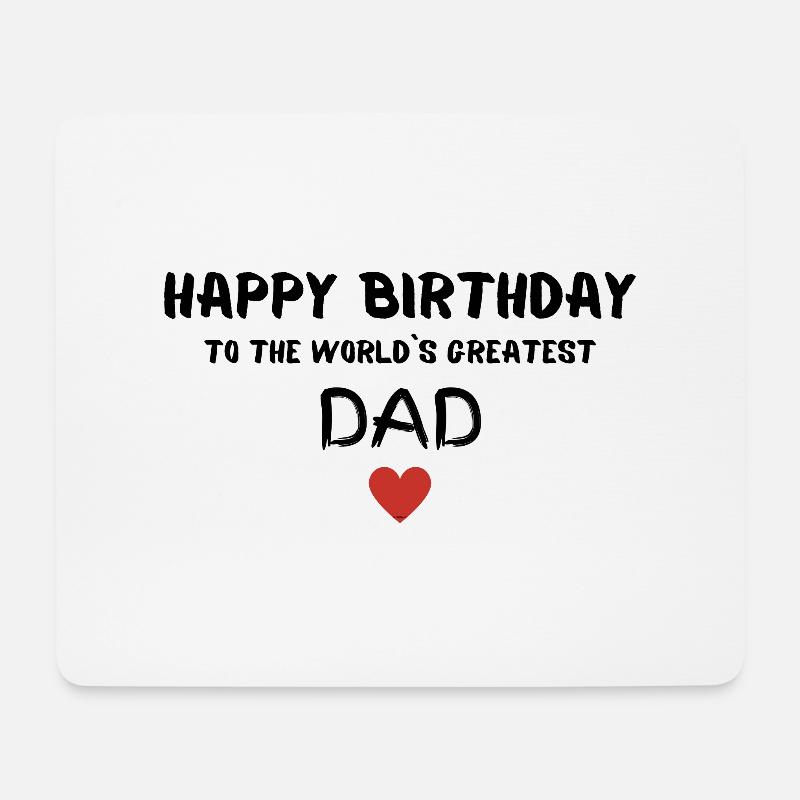 Happy Birthday Dad-Lieblingsmensch - Mousepad (Querformat) - Weiß